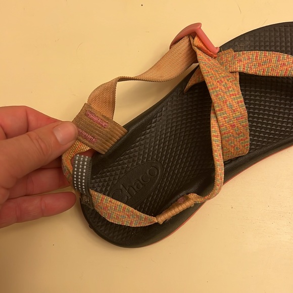 Gently used size 4 Chaco. Pink / peach / orange ish - Lots of life left. - Picture 3 of 5